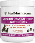 Real Mushrooms Mobility Chews for Dogs & Cats – Green Lipped Mussel & ErgoGold Mushroom Blend – Dogs & Cat Vitamins Treats for Active Routines – Joint, Hip & Flexibility Support – 240 ct Supplement