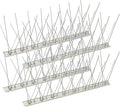 KKY 48 Pack Bird Spikes-13 inch Anti-Bird Nails Repellent Metal Deterant Spinners for Pigeon and Other Small Birds 51.9 Feet
