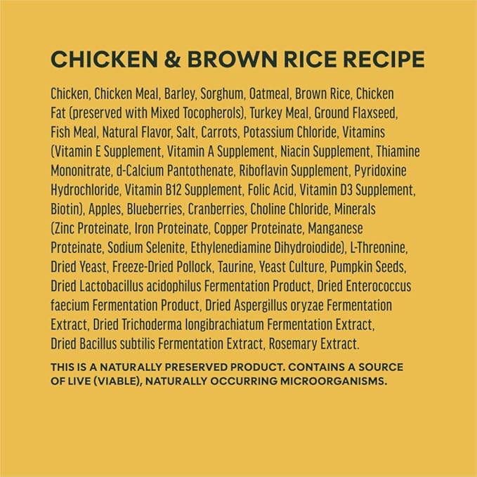 Instinct BeNatural, Natural Dry Dog Food, Raw Coated Kibble, Whole Grain - Real Chicken & Brown Rice, 4.5 lb. Bag