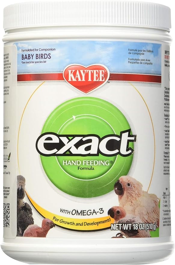 Kaytee (3 Pack) Exact Hand Feeding For Baby Bird, 18-Ounce Each