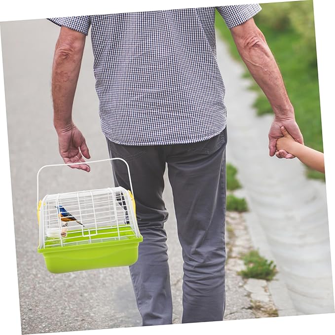 1Set Bird Carrier Travel Cage Portable Lightweight Pet Carrier for Birds Parrots for Outdoor Use Camping Trips with Handle for