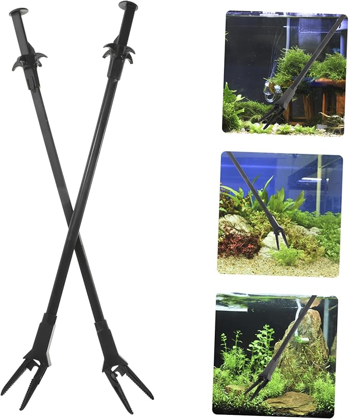 6pcs Waterweed Planting Clips Tweezers for Aquarium Cleaning Non- Design for Fish Tank Maintenance Practical Aquarium Cleaning Tools