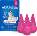 ADAMS Plus Flea and Tick Prevention Spot On for Cats, Kills Fleas & Ticks (Brown Dog/Deer Ticks), Kills and Repels Mosquitoes, Prevents Flea Infestations, 3-Month Supply, 3 Pack