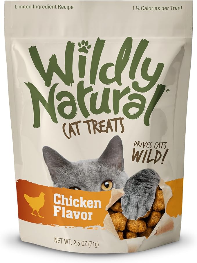 Wildly Natural Cat Treats, Chicken Flavor, 2.5 oz