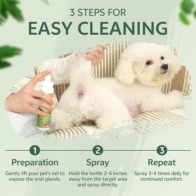 200ML Cat Deterrent Spray & Pet Anal Gland Spray 120ML - Anti-Scratch for Furniture & Fast Relief for Anal Glands Soothes Itching