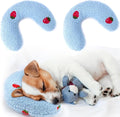 Mity rain 2PCS Dog Pillow, Anxiety Relief Pillow for Dog, Ultra Soft High Density Calming Pillow for Joint Relief Sleeping Improve, Pet Calming Pillow Blue