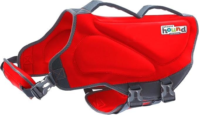 Outward Hound Dawson Swim Red Dog Life Jacket, Medium