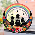 Personalized Angel Dog Memorial Suncatcher, Pet Ornament Remembrance Gift, Loss of Animal Sympathy Card, Rainbow Bridge Pet Loss Keepsake, Bereavement Condolences Gift for Cat Mom Pet Lovers