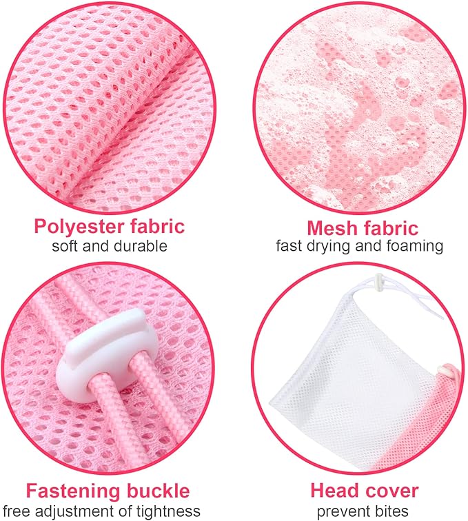 Cat Bathing Bag, Breathable Mesh Cat Shower Bag Anti Scratch Adjustable Cat Grooming Bag for Nail Trimming Polyester Soft Washing Bag
