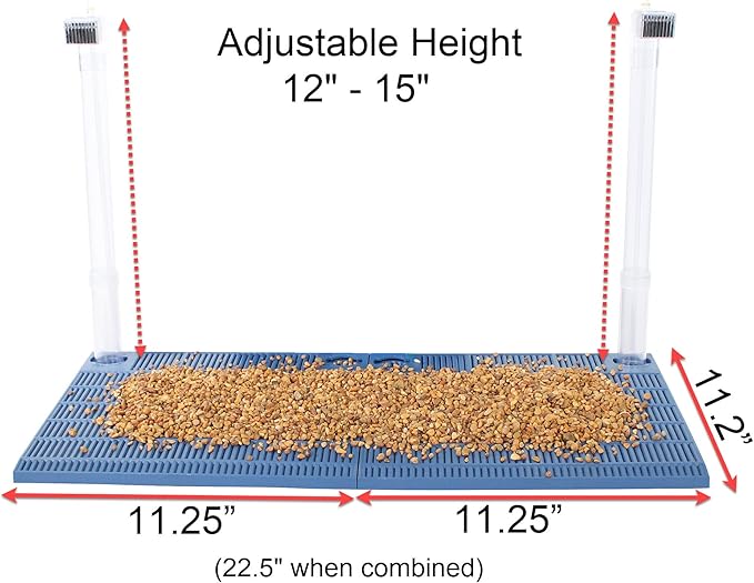 Penn-Plax Undergravel Aquarium Filter for 15-20 (high) Gallon Tanks – Two 11.2” x 11.25” Plates – Under Gravel System for Clear, Clean Water – Safe for Freshwater and Saltwater Tanks