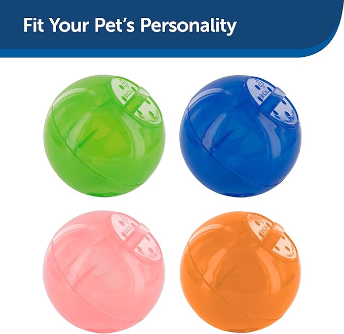 PetSafe SlimCat Interactive Feeder - Combines Play with Mealtime - Adjustable Portions - BPA-Free Plastic - Slow Feeder for Digestion - Lightweight, Dishwasher-Safe Toy - Orange