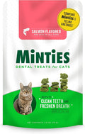 Minties Dental Treats for Cats, Salmon Flavored Treats for Cats, Freshens Breath and Controls Tartar, 2.5oz