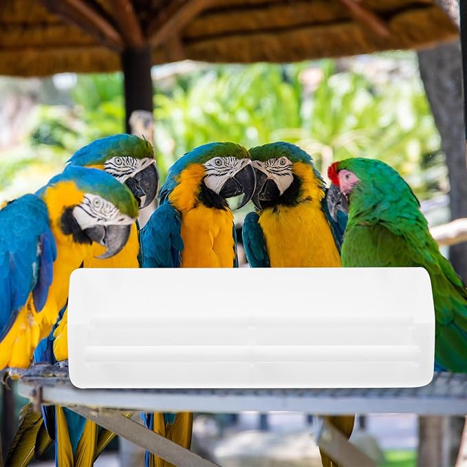 PRETYZOOM Wear-Resistant Plastic Automatic Bird Feeder with Perch 4pcs Set Multi-Function Pigeon and Parrot Cage Feeder Household Bird Watering Supply