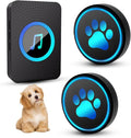 Dog Door Bell for Potty Training, Smart Wireless Doggie Doorbell to Go Outside, 1000 Feet Long Range with IP65 Waterproof Super-Light Touch Button, 60 Melodies & Adjustable Volume (Black)