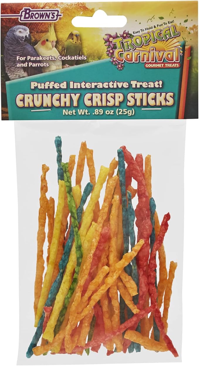 Brown's Tropical Carnival Crunchy Crisp Bird Treat Sticks, .89 oz.