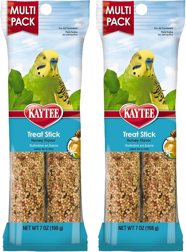 Kaytee Forti-Diet Pro Health Honey Pet Bird Treat Sticks for Parakeets, 2 Bars, 7 Ounce (Pack of 2)