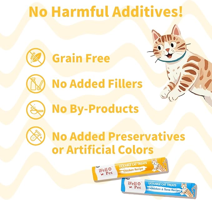 High-Meat Lickable Cat Treats Variety Pack – Real Chicken & Seafood – Smooth Creamy Purée – Grain-Free – 12 Tubes (15g Each)