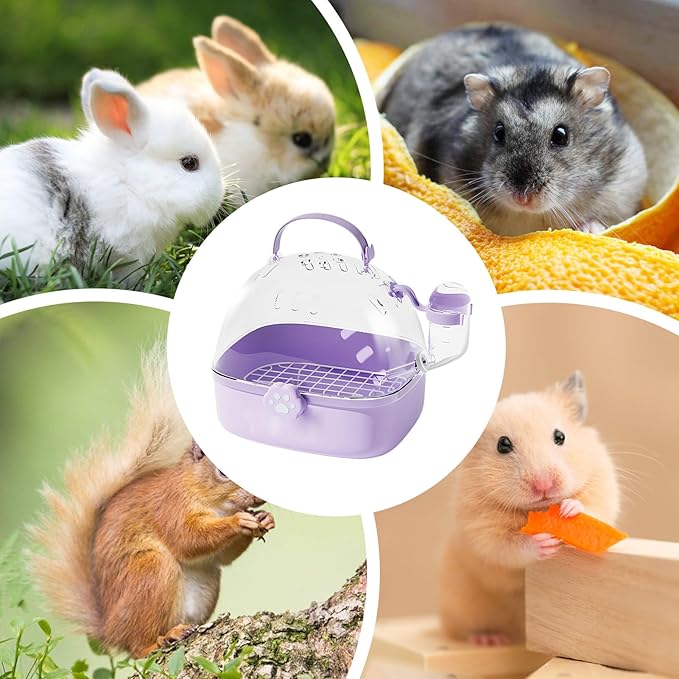 Bird Carrier Cage - PVC Travel Hamster Cage with Water Bottle,Breathable Pet Bird Carrying Accessory for Cockatiels Chinchillas Lovebirds Budgies Conures Parakeet Hedgehog Sparrow