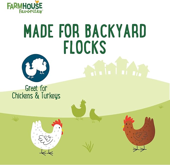 Manna Pro Farmhouse Favorites Forage Clusters for Chickens and Turkeys, Approx. 22 High-Protein Clusters with Black Soldier Fly Larvae, Carrots, Oats & Sunflower Kernels, Nutritious Poultry, 14oz