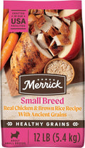 Merrick Healthy Grains Premium Dry Dog Food for Small Dogs, Wholesome and Natural Kibble, Small Breed Recipe - 12.0 lb. Bag