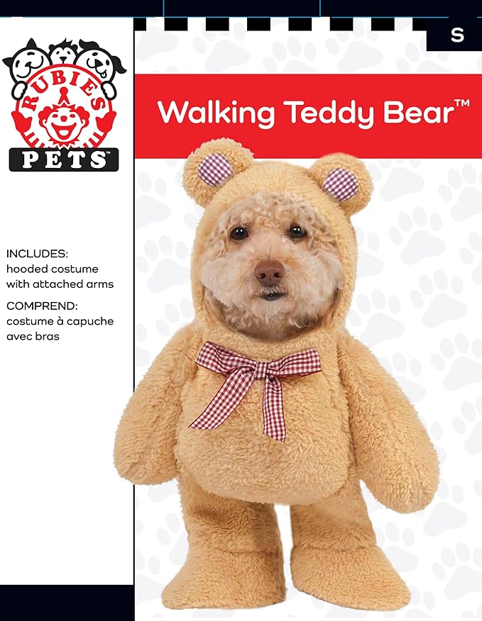 Rubies Walking Teddy Bear Pet Costume for Dogs or Cats, XXL