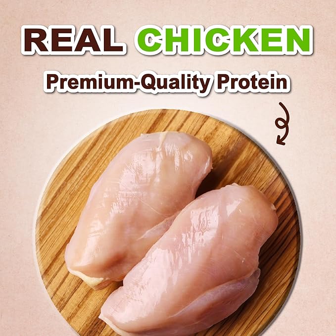 A Freschi srl Soft Chicken Dog Treats, All Natural, High-Protein, Healthy & Easily Digestible, Grain-Free Puppy Chews, Human Grade Training & Rewards Dog Snacks, Chicken Knots, 16 oz Pack