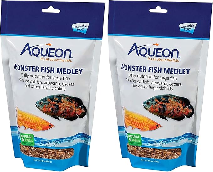 Aqueon Monster Fish Medley 3.5 Ounces (Pack of 2)