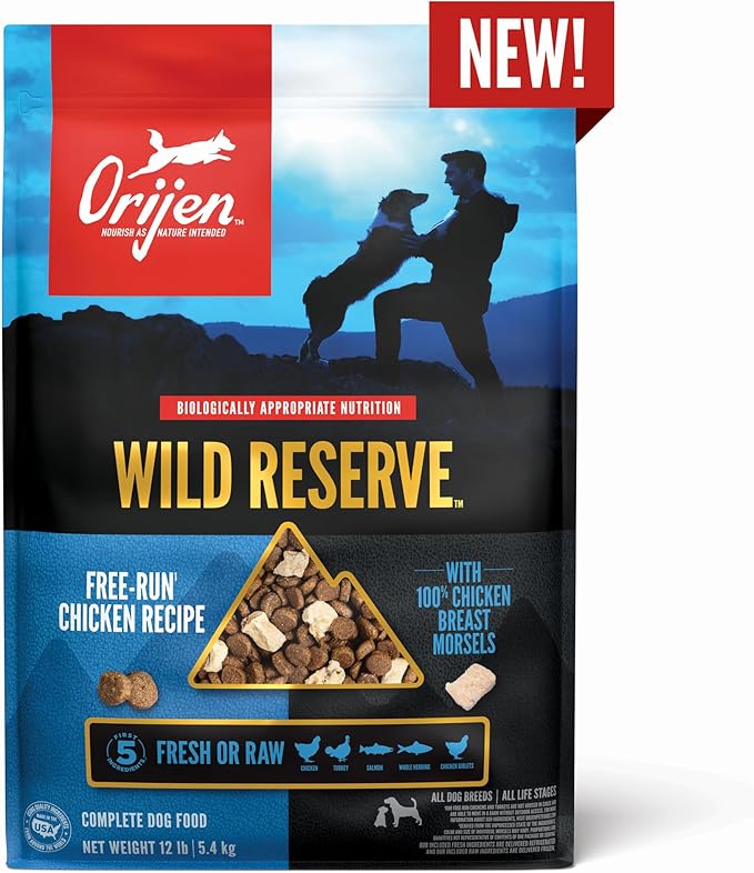 ORIJEN Wild Reserve Dry Dog Food Free-Run Chicken Recipe 12lb Bag