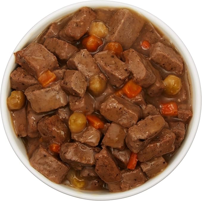 Amazon Brand - Wag Wet Canned Dog Food, Chicken & Vegetable Stew Recipe, 13.2 oz Can (Pack of 12)