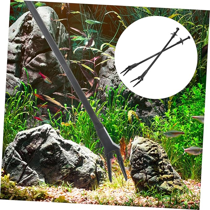 6pcs Waterweed Planting Clips Tweezers for Aquarium Cleaning Non- Design for Fish Tank Maintenance Practical Aquarium Cleaning Tools