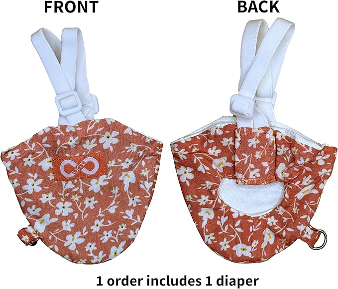 Bird Diapers Chicken Diaper Duck Diaperalls for Hens, Roosters, Ducks, Ducklings, Birds, Parrots, Pigeon, Macaw - Reusable, Adjustable by Uni Infinity (Pink Floral, Bird Large, 1, Count)