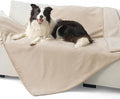 Bedsure Cat Blanket for Indoor Cats - Waterproof Calming Cat Blankets for Couch Bed Protection, Sherpa Fleece Pet Blanket, Soft Plush Reversible Throw Furniture Protector, 60"x50", Cream