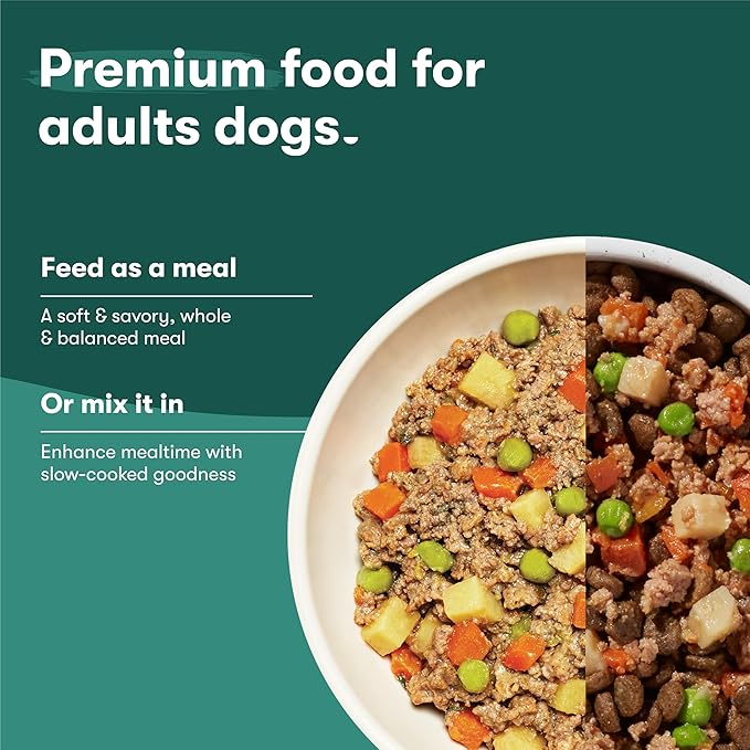 Jinx Beef & Chicken Wet Dog Food Topper, Mix with Dry Dog Food, Made with Real Beef & Chicken, Bone Broth, No Fillers - Puppy, Adult, Senior, 9oz, 12 Pack