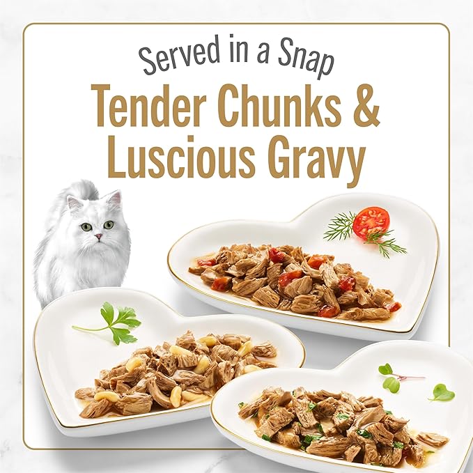 Purina Fancy Feast Gourmet Wet Cat Food Variety Pack, Petites Gravy Collection, break-apart tubs, 48 servings - (Pack of 24) 2.8 oz. Tubs