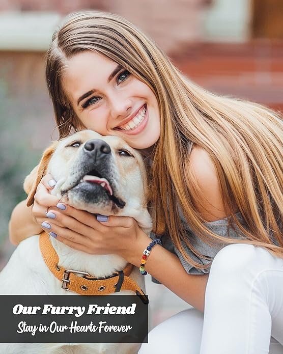 Dog Memorial Gifts for Loss of Dog, Pet Memorial Gift for Dogs, Bracelet for Women Men Who Loss of Beloved Dogs Cat Furry Friend
