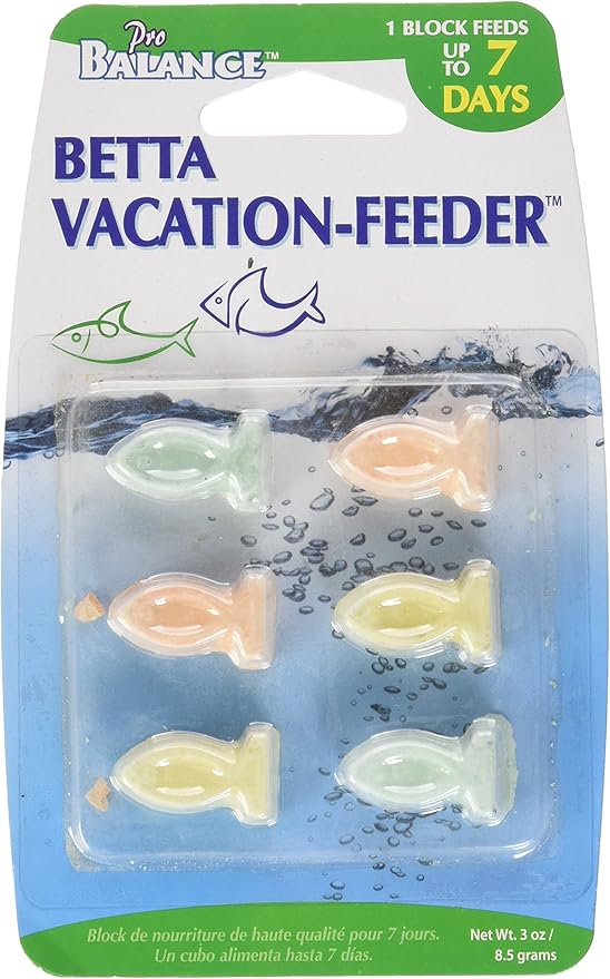 Penn Plax Pro Balance 7-Day Betta Blocks Fish Food, Each Block is 0.75" Long x 0.5" Wide x 0.25" thic