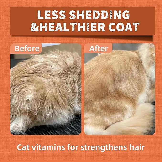 Just Try 16 OZ Daily Vitamins Cat Treats Multivitamin Boost Flavor Healthy Cat Snacks Training Biscuits Health & Energy for Cats