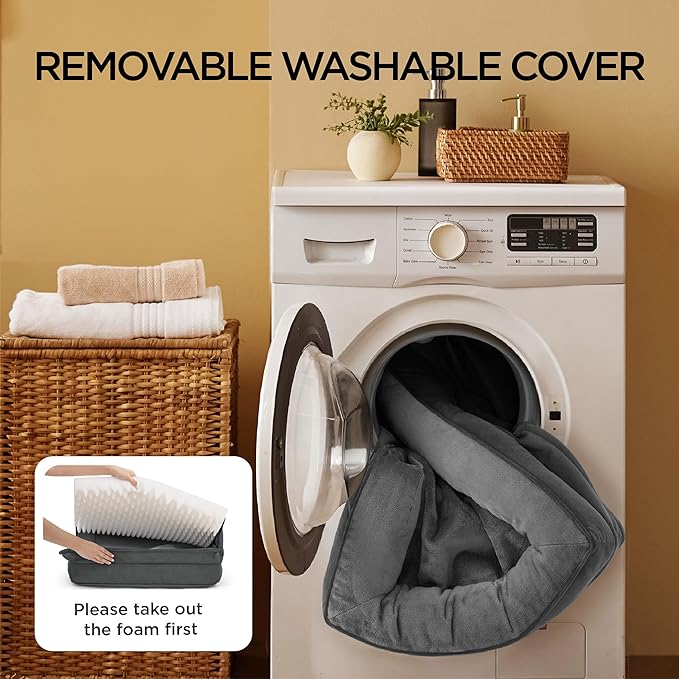 Bedsure Small Orthopedic Dog Bed - Washable Bolster Dog Sofa Beds for Small Dogs, Supportive Foam Pet Couch Bed with Removable Washable Cover, Waterproof Lining and Nonskid Bottom Couch, Dark Grey