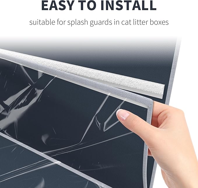 Aokeyee 2PCS Replaceable PVC Waterproof Mat for Cat Litter Box Enclosure Splash Guard, Easy Clean Light Weight Plastic Sheets, Large Pee Shield for Anti-Leakage