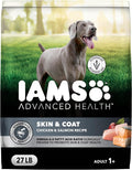IAMS Advanced Health Skin & Coat Dry Dog Food, Adult Dog Food Dry Chicken and Salmon Recipe, 27 lb. Bag