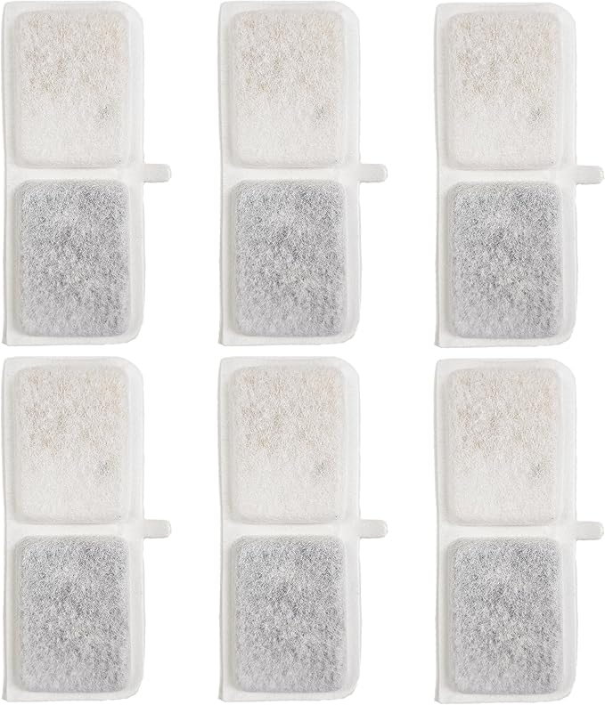 Level One Pets Duo 2 in 1 Submersible Aquarium Filter - Replacement 6 Pack Carbon and Resin Filter