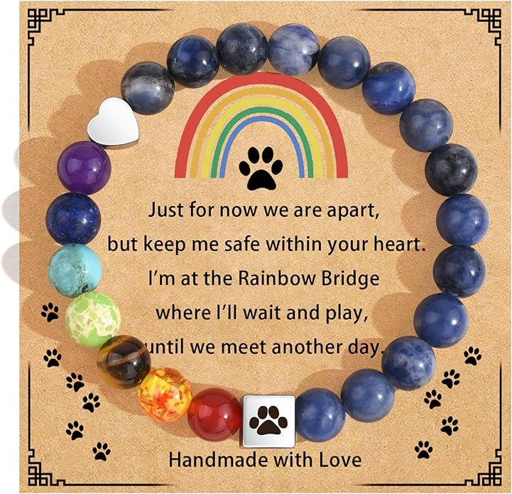 Dog Memorial Gifts for Loss of Dog, Pet Memorial Gift for Dogs, Bracelet for Women Men Who Loss of Beloved Dogs Cat Furry Friend