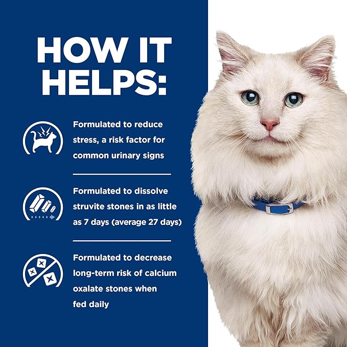 Hill's Prescription Diet c/d Multicare Stress Urinary Care with Chicken Dry Cat Food, Veterinary Diet, 4 lb. Bag