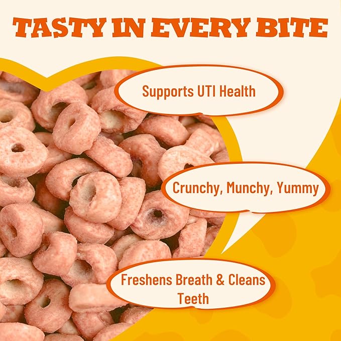 8 oz Cat Cranberry Treats Kidney Support Chicken Flavor Cat Training Treats for Indoor Cats