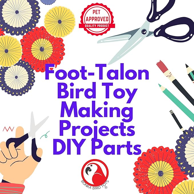 1195 Pk2 Play Three Bonka Bird Toys Foot Colorful Durable Parrot Quaker Parrotlet Budgie Finch