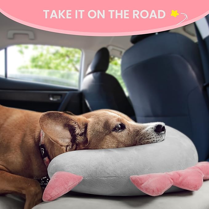 Dog Pillow - Soft Neck Pillows for Dogs, Washable Dog Calming Pillow for Better Sleep, Reduces Anxiety, Gift for Medium/Large Dogs and Cats