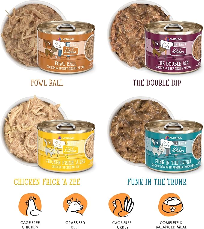 Weruva Cats in The Kitchen, Word from The Bird! Variety Pack, 6oz Can (Pack of 12)