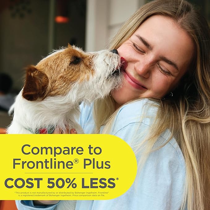 TevraPet FirstAct Plus Flea and Tick Topical for Dogs 45-88 Pounds, 3 Applicators