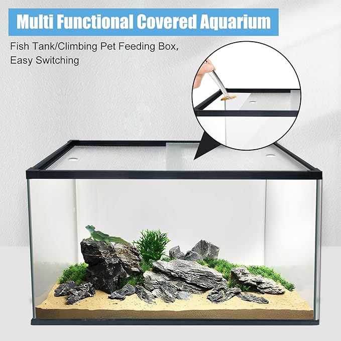 Ultra Clear Glass Aquarium Thickened Large Fish Tank -Suitable for High-end Fish Enthusiasts (29 Gallon)