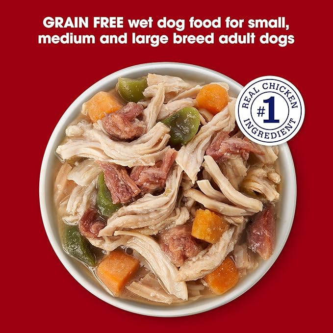 Nature's Recipe Grain Free Chicken & Beef Recipe in Savory Broth Wet Dog Food, 2.75 oz. Cup, 12 Count